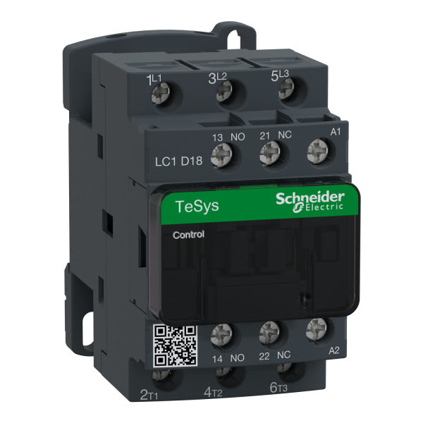 Leistungsschütz, 3p+1S+1Ö, 7,5kW/400V/AC3, 18A, Spule 240V 50/60Hz – LC1D18U7