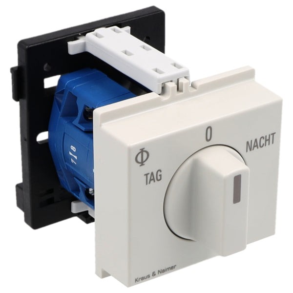 KRAUS&NAIMER Umschalt.m.0,2polig,60°,45mm-Schnappbef. Ith=20A, P=5,5 kW(AC3,400V AC),2x2,5 mm² – 70012457