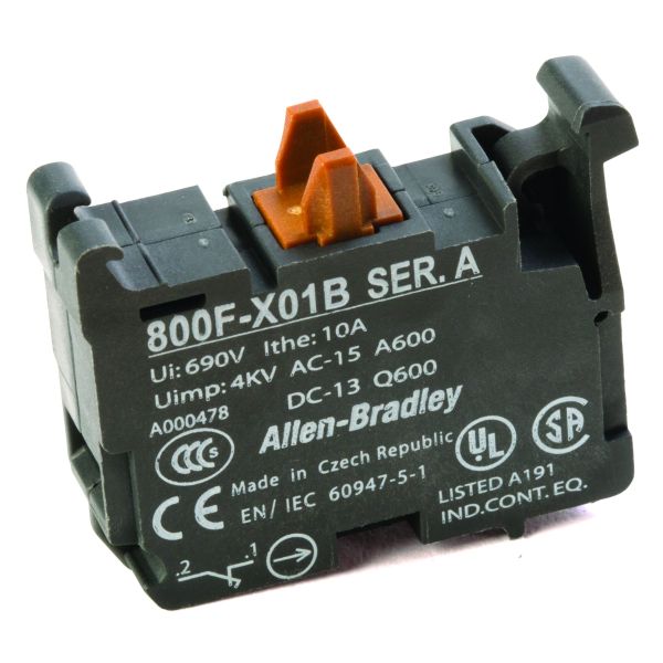 22MM CONTACT BLOCK 800F PB – 800F-X01B