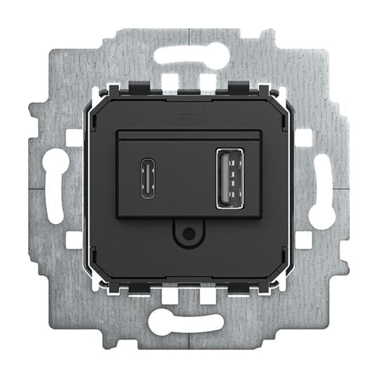 Netzteil Einsatz mit USB A/C anthrazit – 2CKA006400A0398