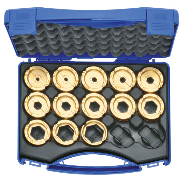 Presseinsatzset 6-300mm² D 22 im Kunststoffkoffer, 14-teilig, Serie 22 – D22SET