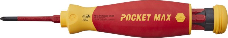 Schraubendreher mit Bitmagazin PocketMax electric gemischt m. 4 slimBits – 45296