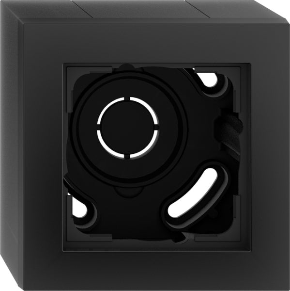 AP-Gehäuse 1f + Rahmen Gira E2 Schwarz m – 106109
