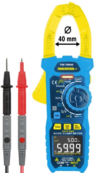 Digital-Stromzange 1000A AC/DC True RMS ø=40 mm – PAN 1000AD NEU
