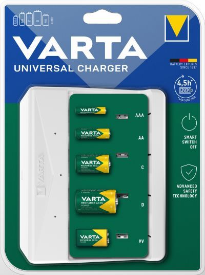 Ladegerät Universal Charger lädt 2oder4 AA/AAA/C/D/1x9V 4.5h – 57658101401