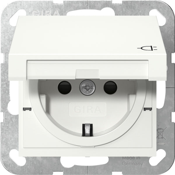 GIRA SCHUKO KD + SH System 55 Reinweiß m – 441427