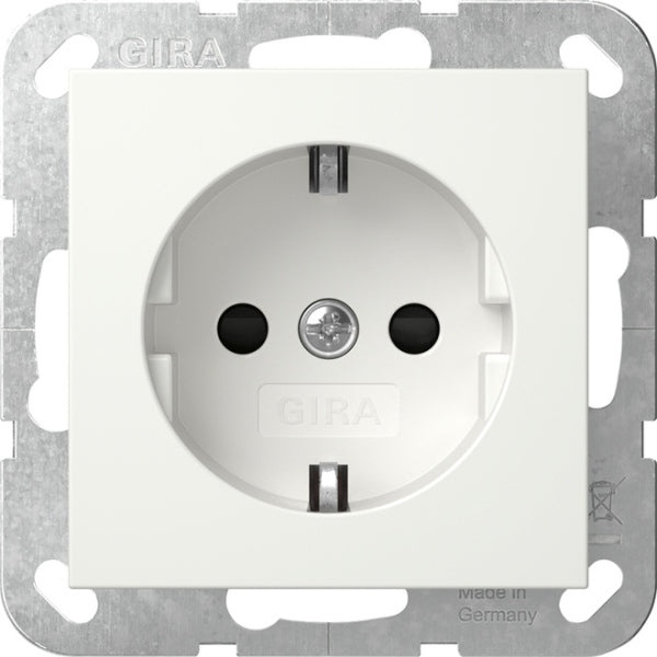 GIRA SCHUKO Steckdose Kinderschutz System 55 reinweiß matt – 445327