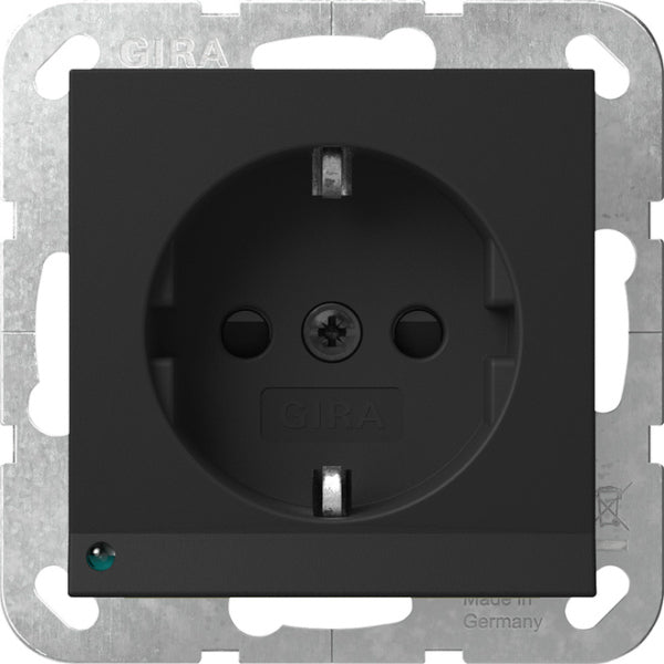 SCHUKO-Steckd. LED-Leuchte + SH System 55 Schwarz m – 4170005