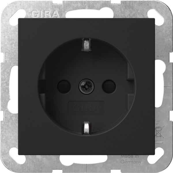 GIRA SCHUKO STK SH System 55 Schwarz m – 4453005