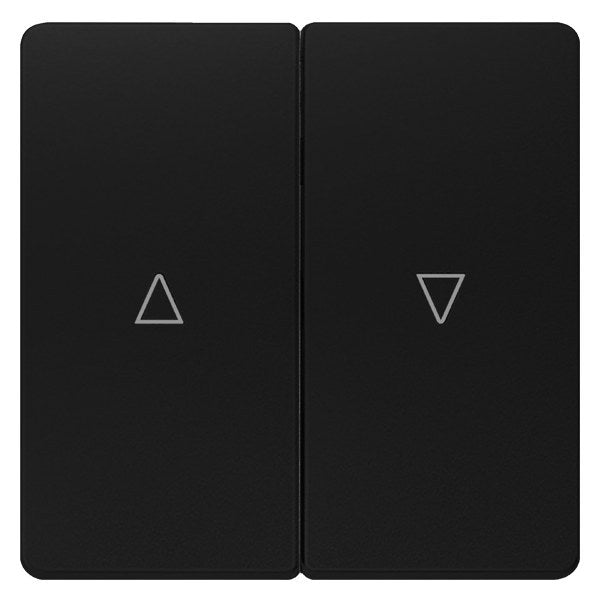 DELTA i-system Wippe 2-fach mit Jalousiesymbolen Auf/Ab, soft schwarz – 5TG62140SB00