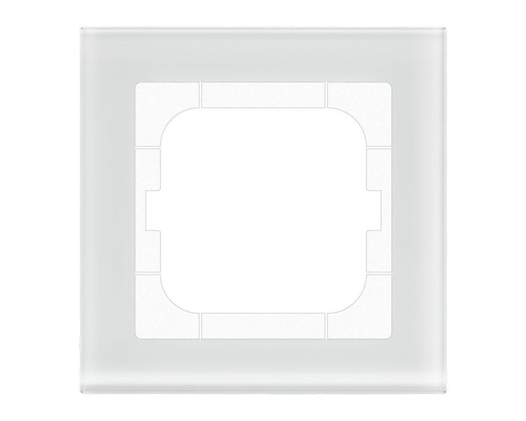 MDT Glasrahmen 1-fach für 63 mm Programme, Weiß – BE-GTR163W.01