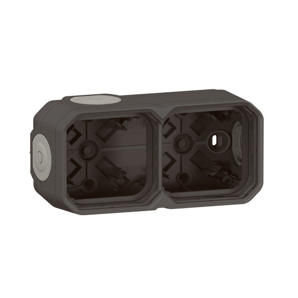LEGRAND 2-fach Gehäuse anth. horizontal oder vertikal verwendbar – 069602L