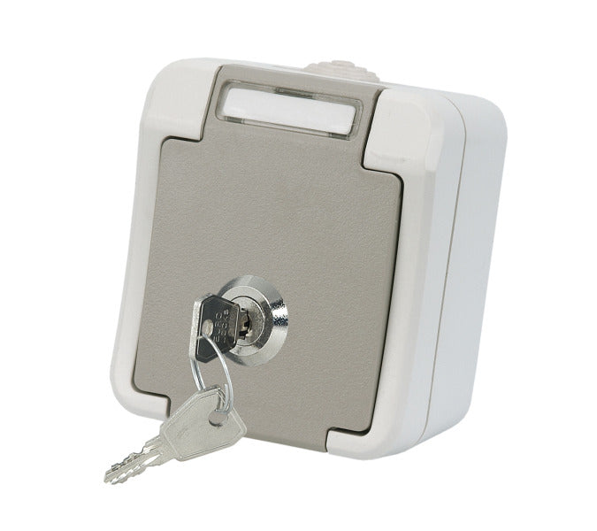 AP-FR Steckdose IP54 1-fach, mit Schloss – 102452