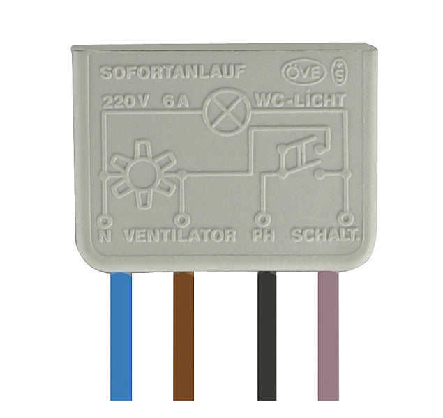 Nachlaufrelais einstellbar 1-11 Minuten, 6 A – 100219