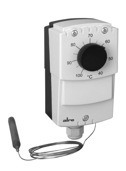 Kapillar-Thermostat Wandmontage 40…100G Hysterese einstellbar 2..20K Außeneinstellung Kapillarlänge 45m – JA042101