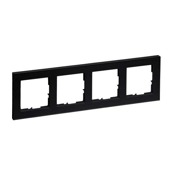 LEGRAND SEANO+ 4-fach Rahmen in der Farbausführu ng Schwarz lackiert – 765384