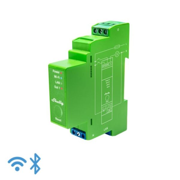 Shelly Hutschiene ''Pro Dimmer 1PM'' LEDs & Glühbirnen 1 Kanal Messfunktion WLAN LAN BT – 224186