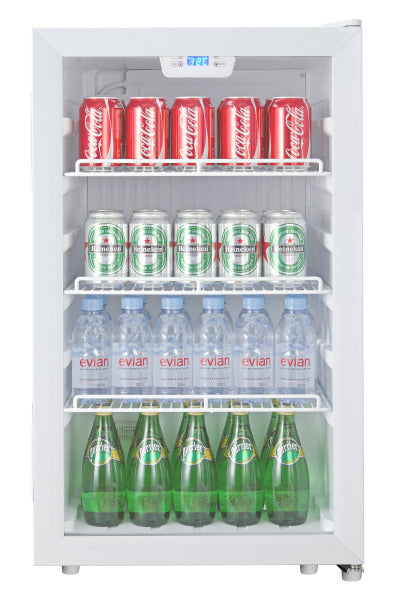Getränkekühlschrank 3Roste 89L C Glastür ws – 500029