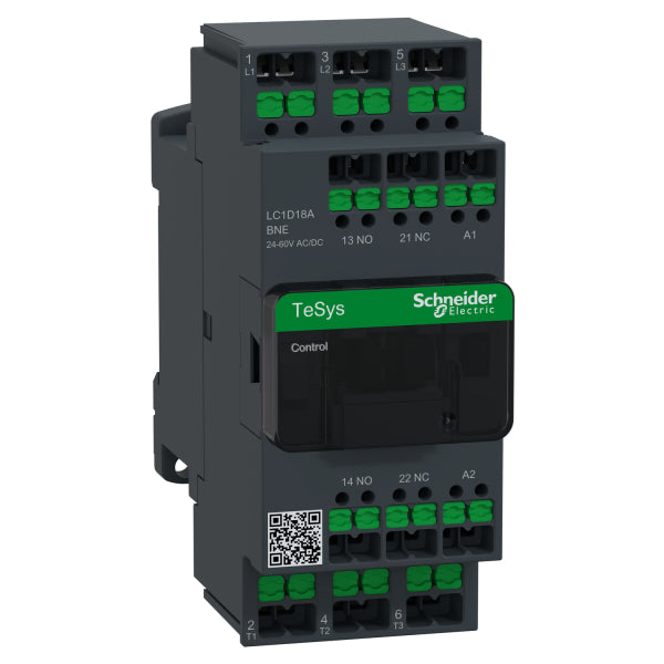 SCHÜTZ 3P 18A AC3 24-60V AC/DC SNAPIN – LC1D18ABNE