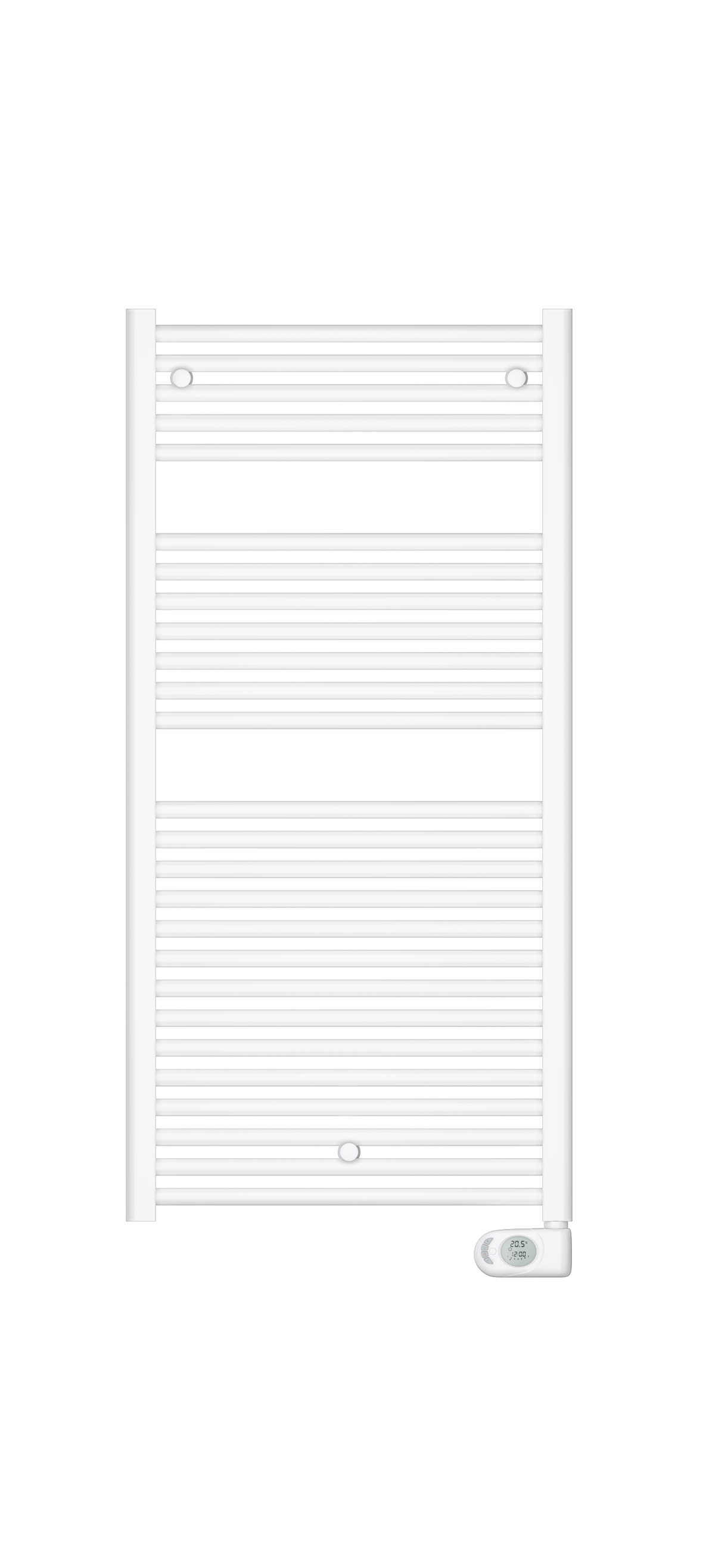Alva Amoa Badheizkörper 120x60cm rein elektrisch, 750W, Weiß - AQBHAM120.60ELW