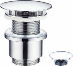 Alva Varia Schaft-Ablaufventil 5/4 mit Stopfen, H”he bis 50mm, Chrom - AQARVAAV6