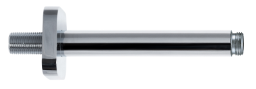 Alva Varia Deckenauslauf 1/2 16,5cm rund, Rosette Softedge, Messing, Chrom - AQARVADA16S