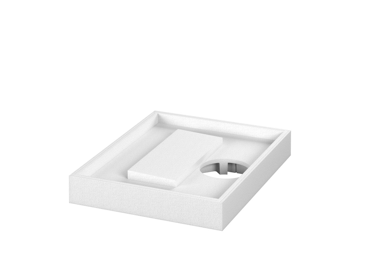Alva Bela 1.0 Träger f. Brausetasse Weiß AQBTBEBT14.90.1, 140x90x2,5cm - AQTRBEBT14.90.1