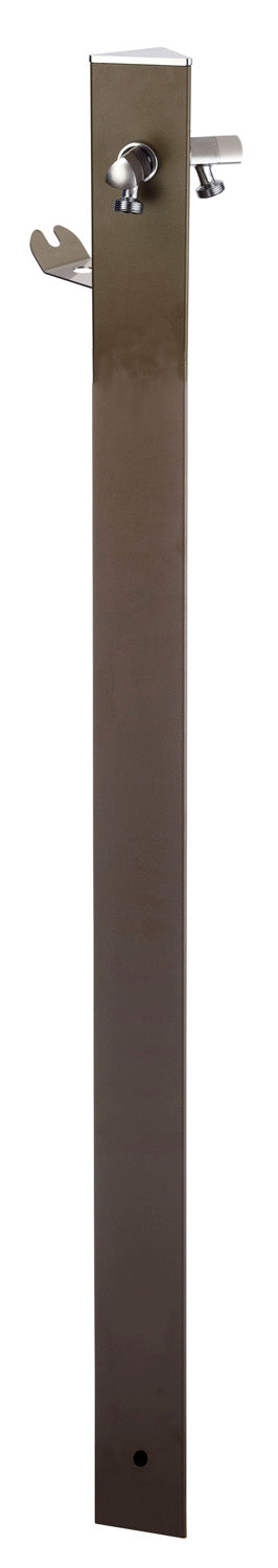 Alva Wasserzapfstelle für Bodenmontage, Alu grau eloxiert, point 2x1/2" - ACGAP