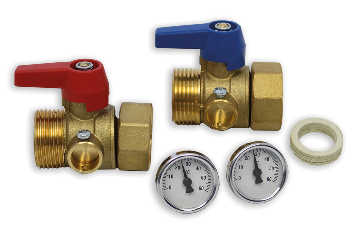 ROTH WERKE Roth Kugelhahnset 1" mit Thermometer – 1150008821