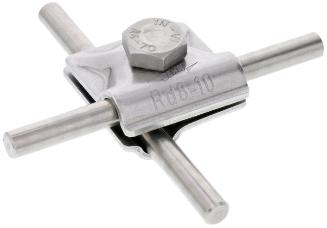 DEHN MV-Klemme NIRO (V4A) f. Rd 8-10mm m. Sechskantschraube – 390079