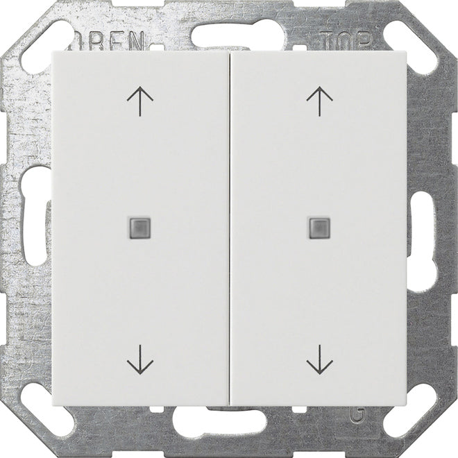 GIRA KNX Taster Wippe 2f Pfeile System 55 reinweiß glänzend – 517403