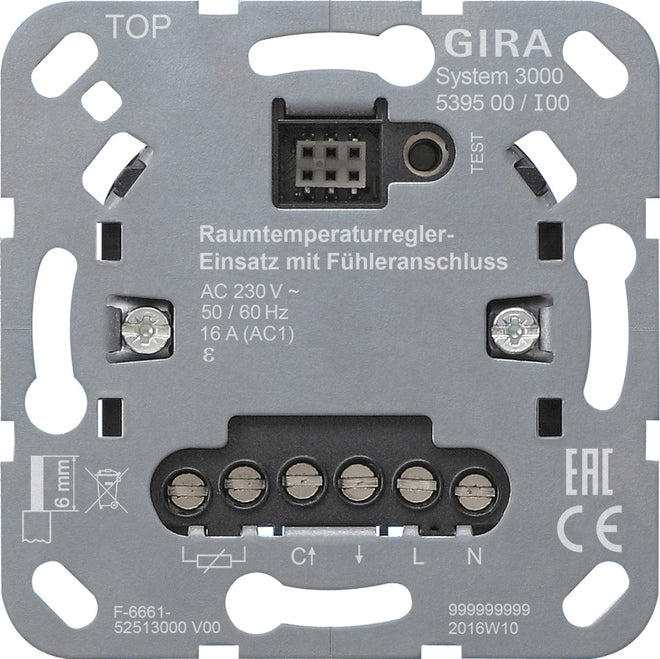 GIRA S3000 RTR-Eins.u.Fühleranschluss Einsatz – 539500