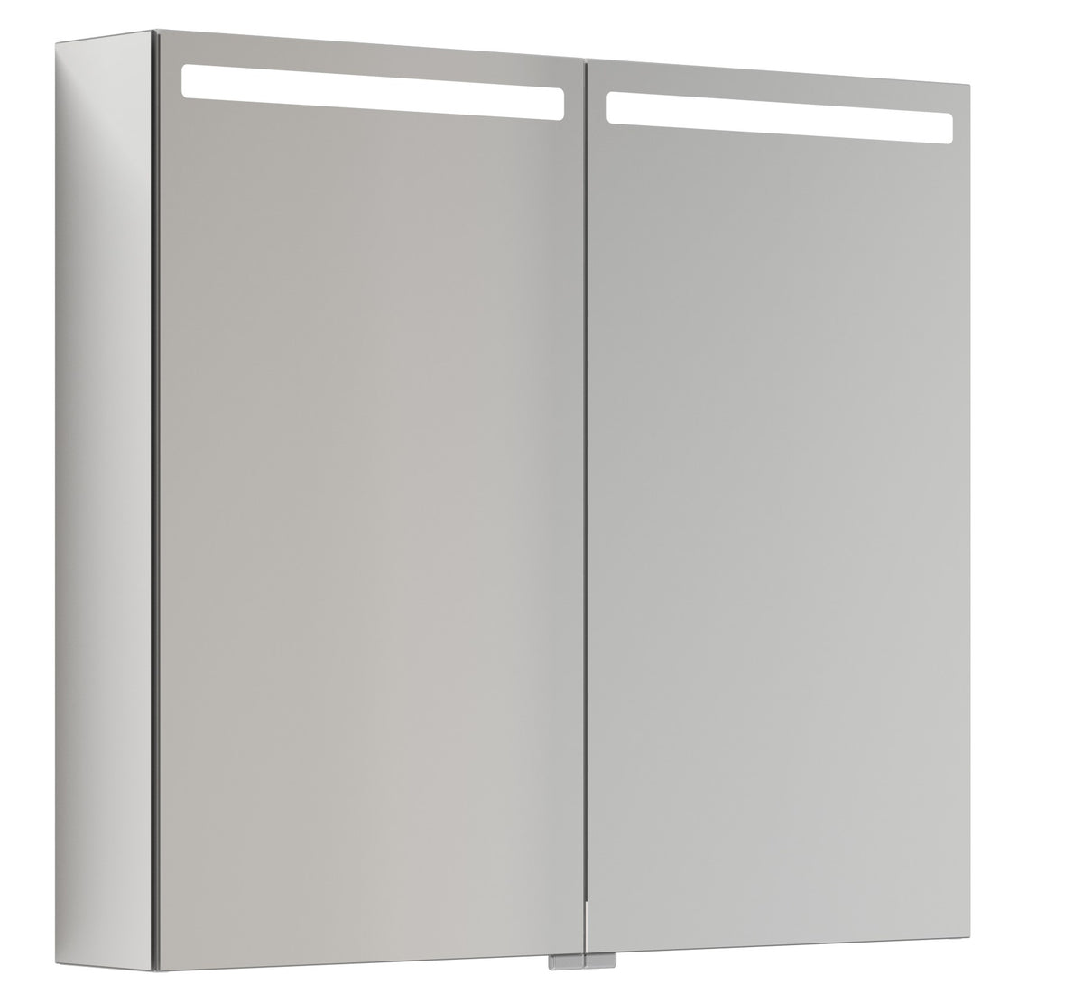 Alva Juna Spiegelschrank, Korpus verspiegelt, 80x80x14,5cm, LED-Beleucht. - AQBMJUSPS2.2