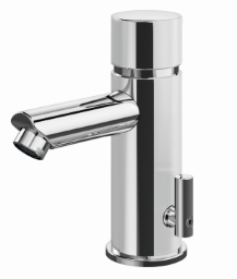 Alva Forta Waschtischarm. Chrom H:13,4cm Selbstschluss, Mischwasser - AQARFOWTS1
