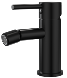 Alva Idea 1.0 Bidetarmatur mit Ablaufgarnitur, Schwarz Matt - AQARIDBID.1S