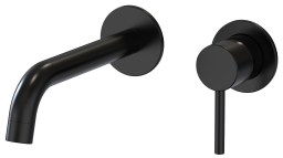 Alva Idea 1.0 Waschtischarmatur Wand- montage, Sichtt. inkl. UP-K”rp.,SchwarzM - AQARIDSTWWA.1S