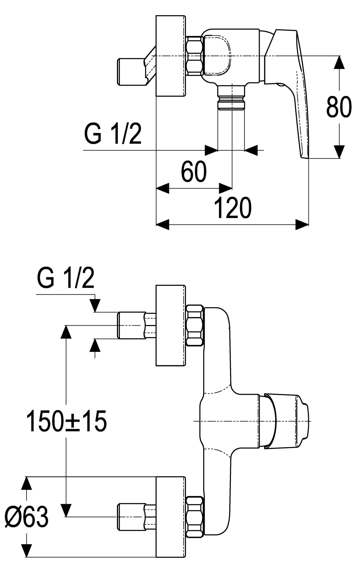 Alva Dura 1.0 Brausearmatur Black Line Matt - AQARDUBT.1BM