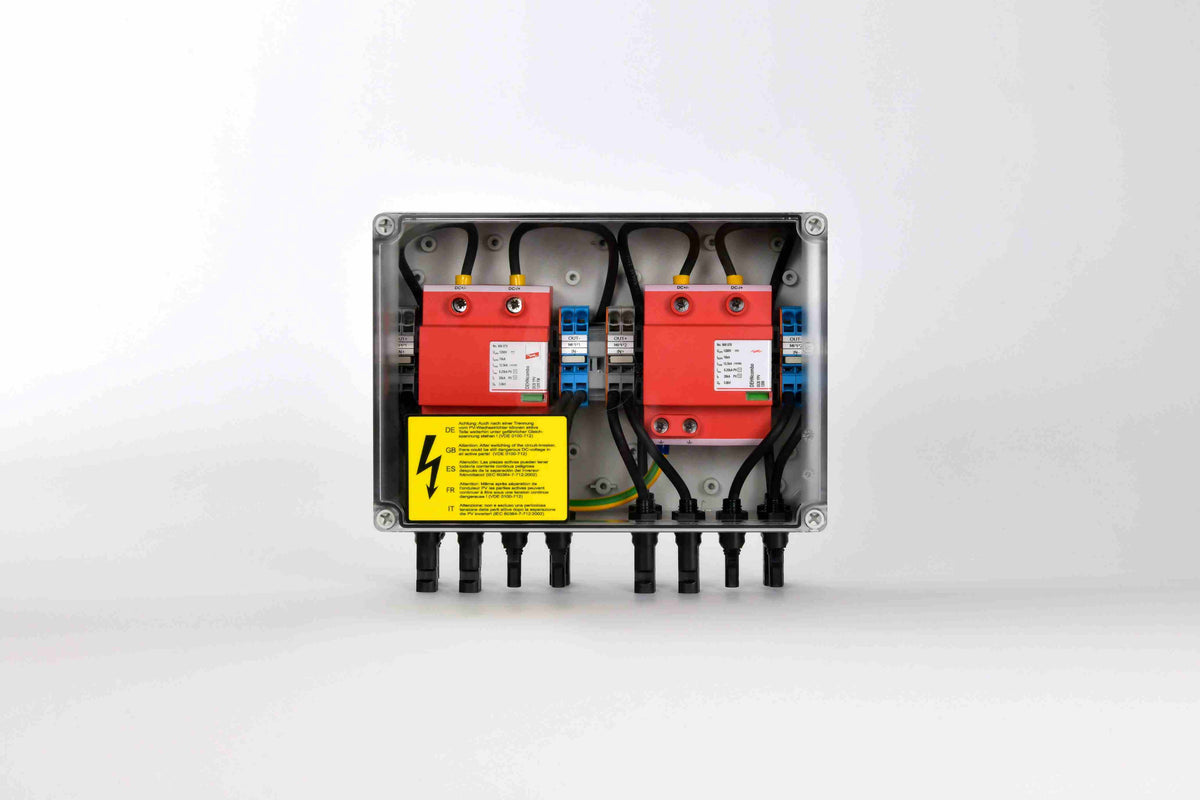 Alva PV-Anschlußbox 2 MPPT, 2IN/1OUT pro MPPT, ÜSS Typ I/II, MC4 - GAK-2MP-2I1O-T12-MC4
