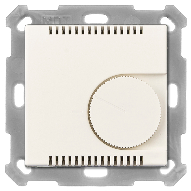 MDT KNX 55x55 mm Raumtemperaturregler mit Einstellrad reinweiß glänzend – SCN-RT1UPE.G1
