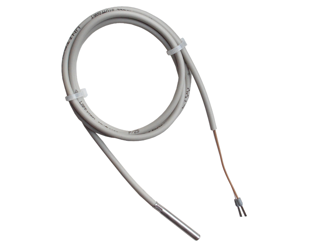 MDT PT1000 Temperaturfühler mit 1 m Anschlußkabel und 6 mm Hülse – SCN-PTST1.01