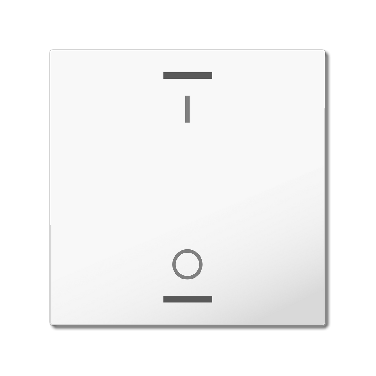 MDT Wippe für KNX Taster Light 55 1-fach, Reinweiß glänzend, Schalten – BE-TAL55W102.B1