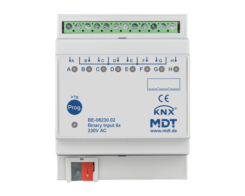 MDT KNX Binäreingang 8fach 230V AC/DC REG – BE-08230.02