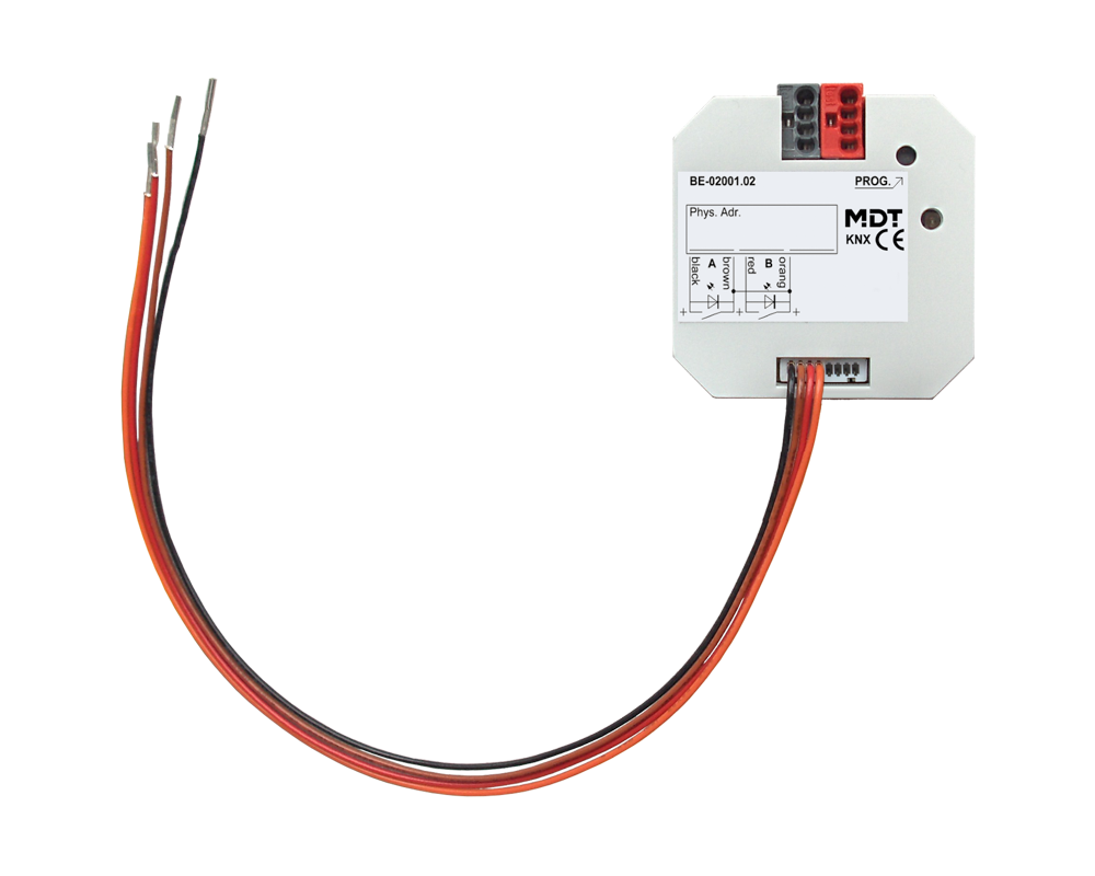 MDT KNX Tasterschnittstelle 2fach für potentialfreie Kontakte Up – BE-02001.02