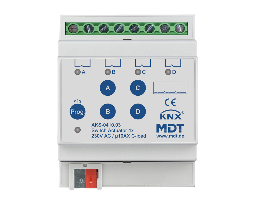 MDT KNX Schaltaktor C-Last 4fach REG – AKS-0410.03