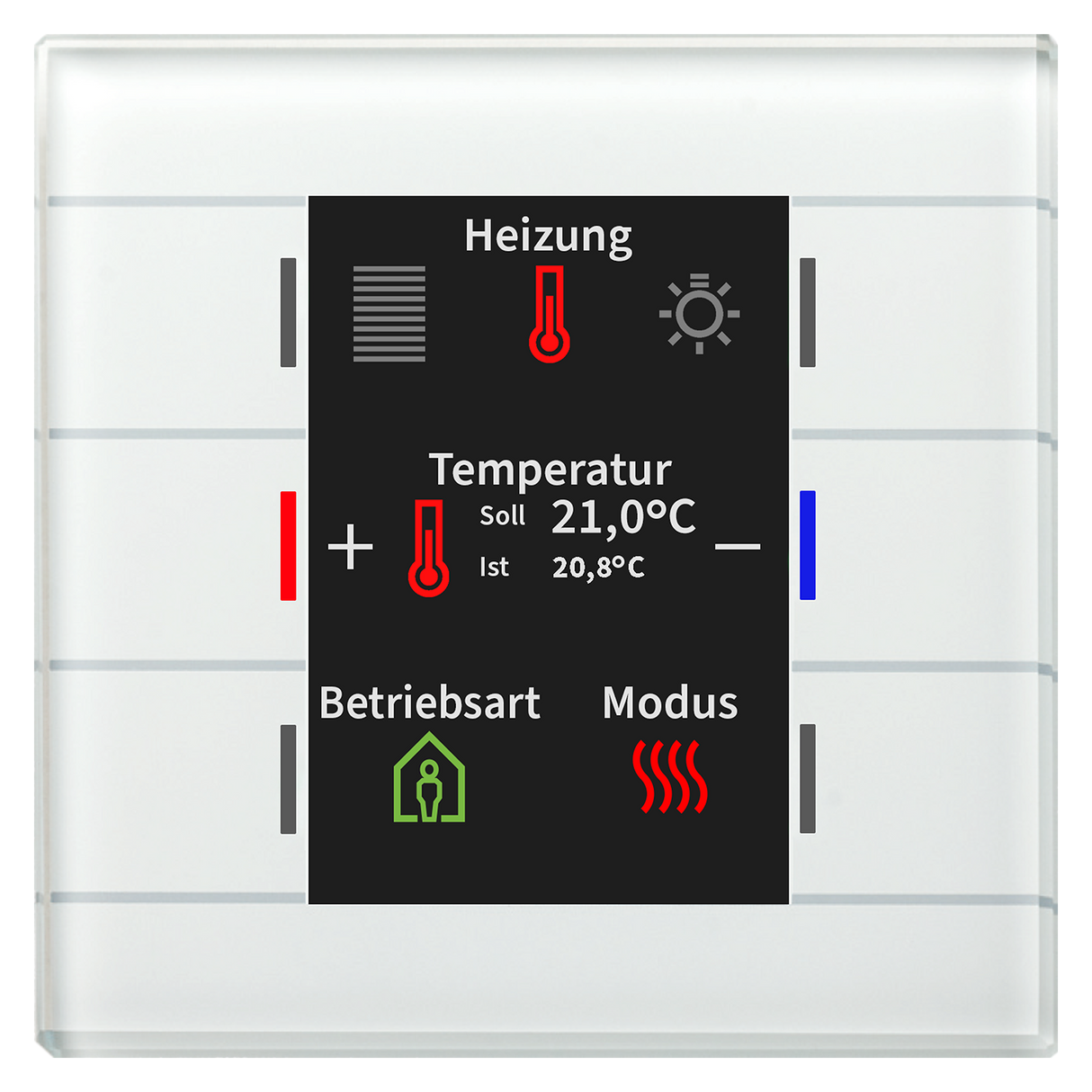 MDT Glastaster II Smart mit Farbdisplay und Temperatursensor, Weiß – BE-GT2TW.02