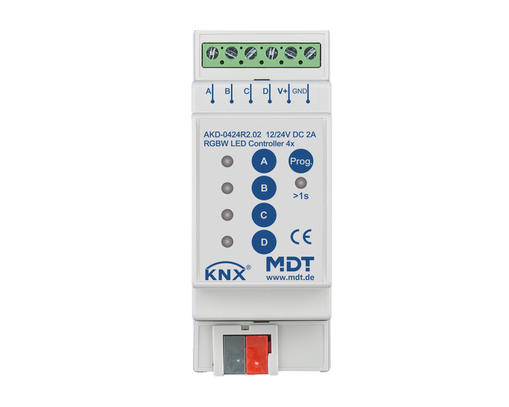 MDT KNX LED Controller 4fach RGWB 2/4 A REG – AKD-0424R2.02