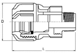 Alva MAGNUM 3G Anschlussverschr.m.AG/MS PMM NW32 (AD.40mm) x 5/4' - ATMAGAV32AG32MS