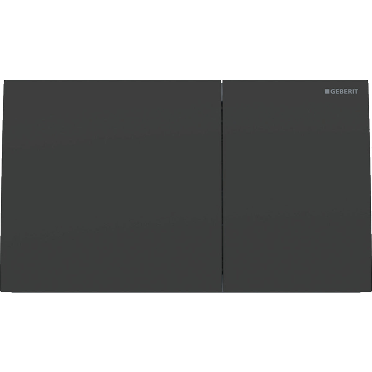 GEBERIT GE Betaetigungsplatte Sigma70 2-Mengen Edelstahl, mattschwarz, square – 115.622.14.1
