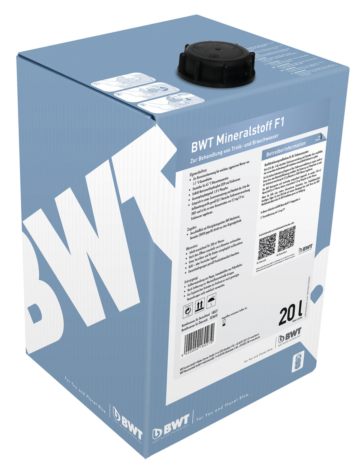 BWT BWT Mineralstoff F3 20 l Box für mittelhartes leicht aggr. Wasser – 023642