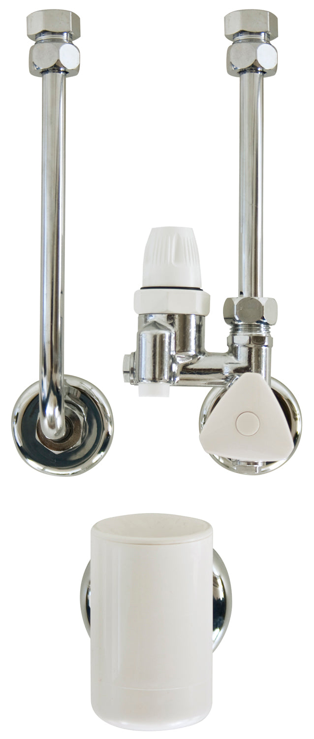 Alva Una Speicheranschlussgar. 1/2", für Mittenmontage, Chrom - AQSAGM